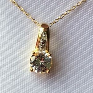 Lab Created White Sapphire Silver Necklace
